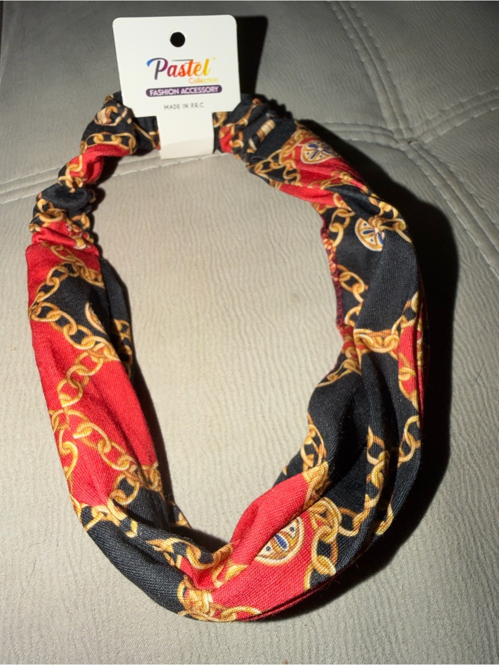 Headband Chain Print with elastic band